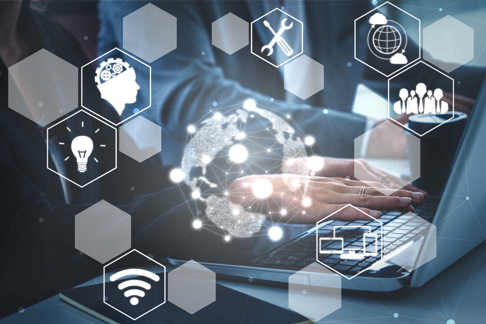 AI Learning and Artificial Intelligence Concept.